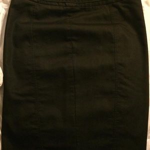 Kenar Black Sheen Pencil Shirt